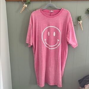 Pink Smiley Face T-Shirt